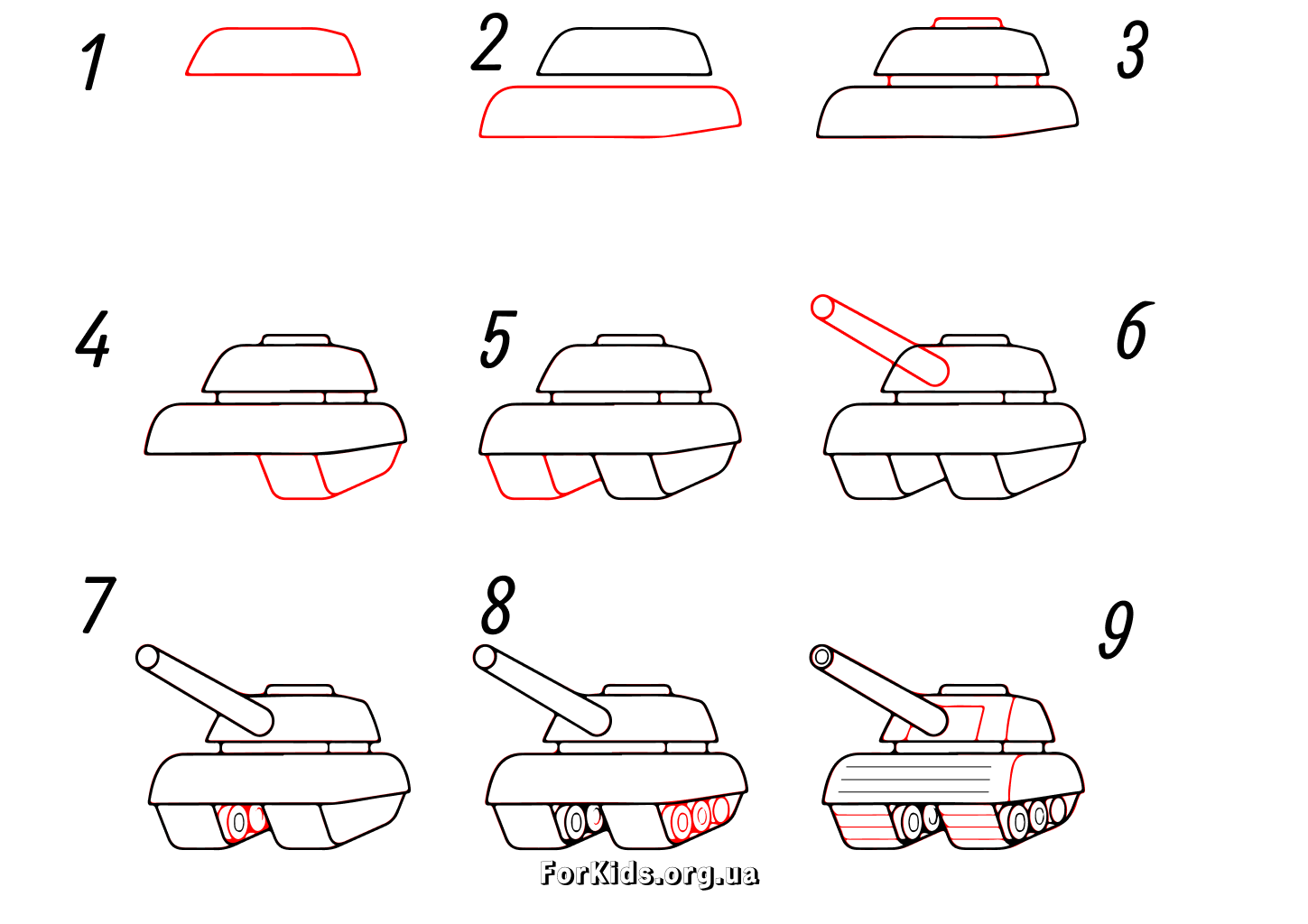 Як намалювати танк