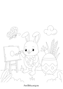 Розмальовки до Великодня (Свята Пасхи). Пасхальний кролик