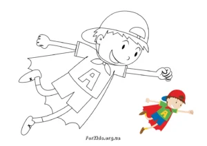 Розмальовка для пустунтиків. Супергерой