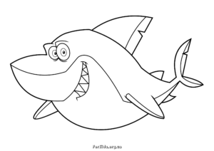 Дитячі розмальовки акули