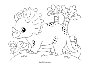 Дитячі розмальовки динозавра