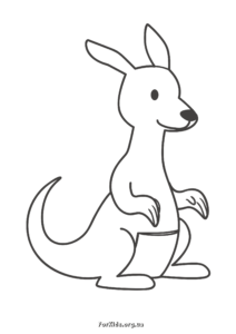 Дитячі розмальовки кенгуру