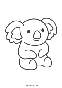 Дитячі розмальовки коали