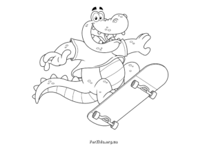 Дитячі розмальовки крокодила