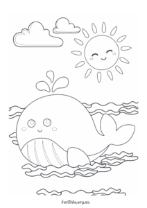 Дитячі розмальовки кита