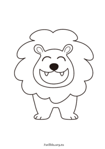 Дитячі розмальовки льва