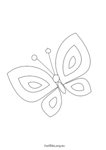 Дитячі розмальовки метелика
