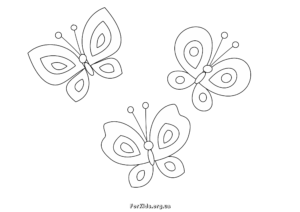 Дитячі розмальовки метелики