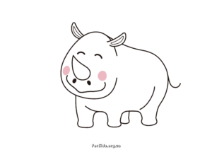 Дитячі розмальовки носоріг