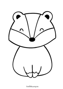 Дитячі розмальовки тваринок, лисичка