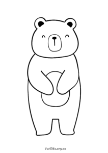 Дитячі розмальовки тваринок, ведмідь