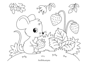 Дитячі розмальовки тваринок. Мишка