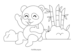 Дитячі розмальовки тваринок. Панда