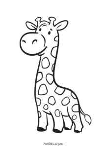 Дитячі розмальовки жирафи