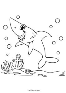 Дитячі розмальовки. Акула