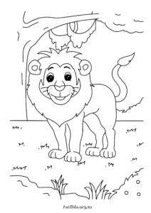 Дитячі розмальовки. Лев