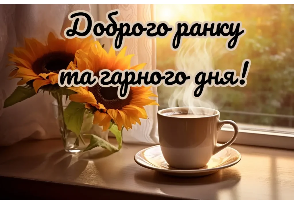 Картинка доброго ранку та гарного дня