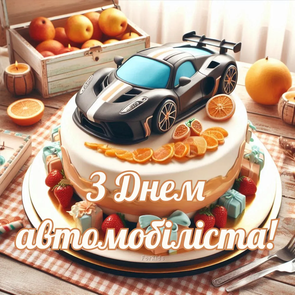 Торт з днем автомобіліста