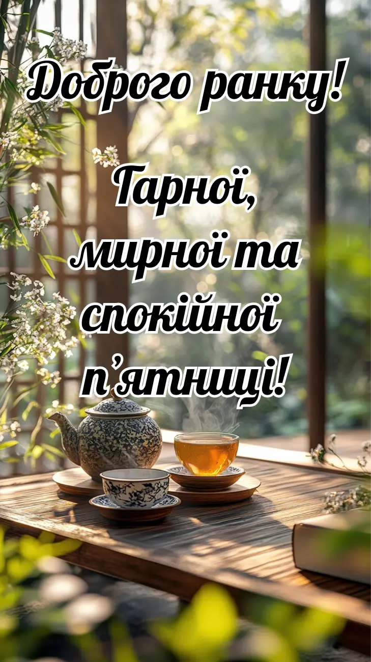 Доброго ранку, гарної, мирної та спокійної пʼятниці