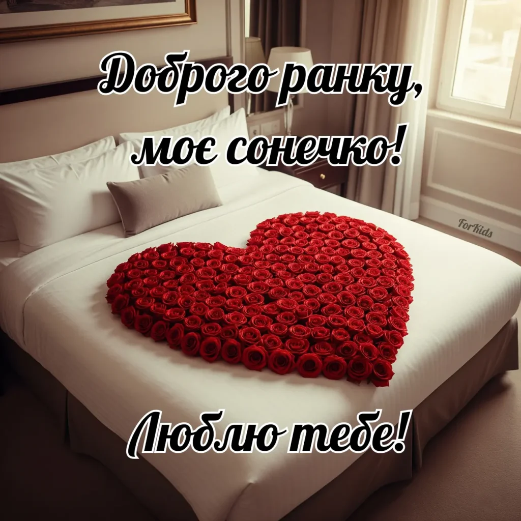 Доброго ранку, романтична картинка для закоханих, коханої чи коханого