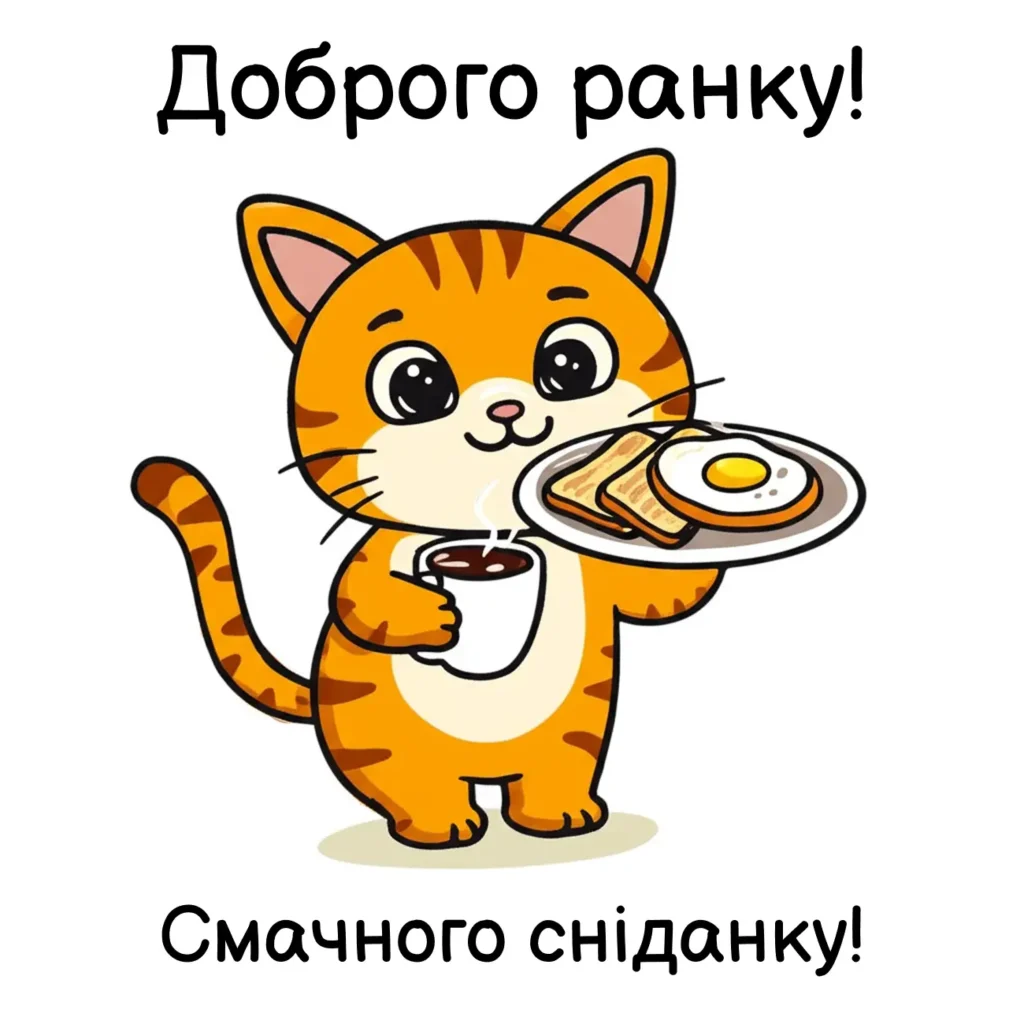 Нове побажання доброго ранку смачного сніданку