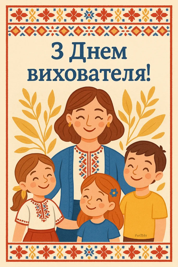 Картинка з Днем вихователя 2025